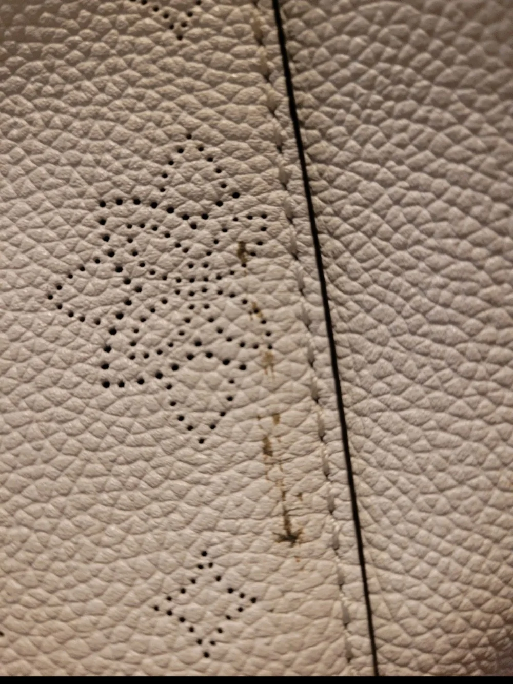 Michael Kors White Perforated Logo Bucket Bag Shoulder Purse Gold MK Charm